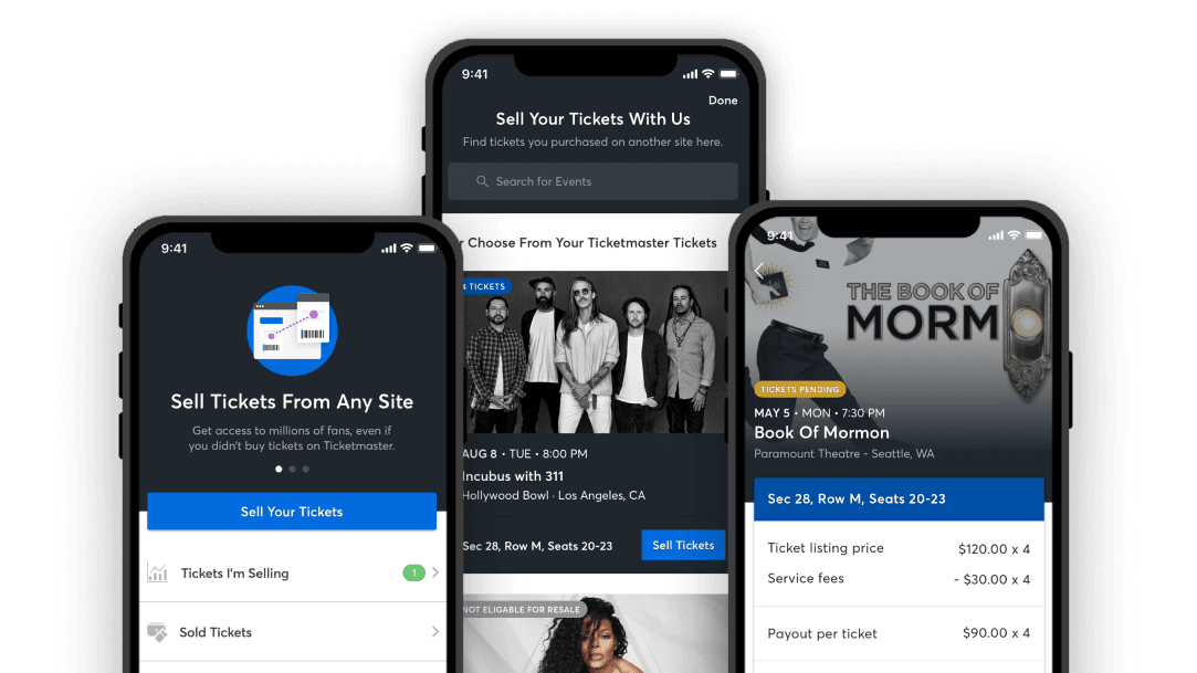 Ticketmaster redesign — after, screen 1